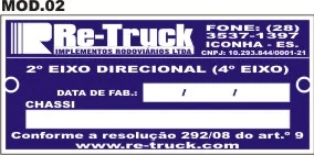 Plaqueta de eixo direcional