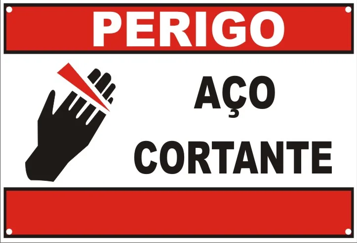 Perigo aço cortante