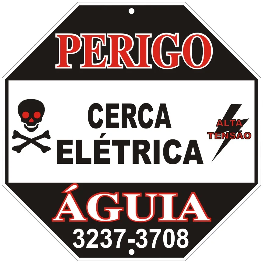 Cerca elétrica · octogonal