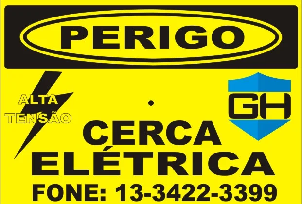 Perigo cerca elétrica · alta tensão