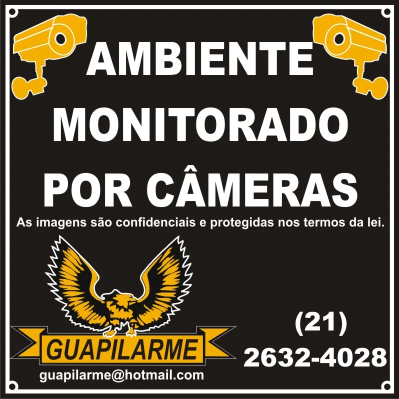 Ambiente monitorado por câmeras